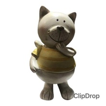 gatti scultura in piedi gatto divertente 3d print model - Mito3D
