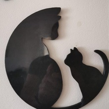 los gatos arte de la pared art cat 3d print model - Mito3D