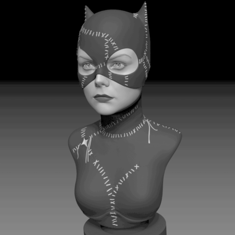 catwoman art 3D print model - Mito3D