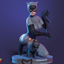 catwoman Kunst Superheld supergirl marvel dc fanart Mädchen Frau weiblich 3d print model - Mito3D