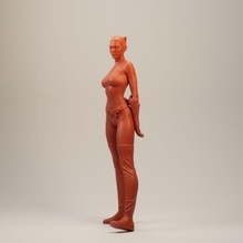 mulher Gato arte escultura estatueta menina 3d imprimível senhora modelo pose impresso 3d print model - Mito3D
