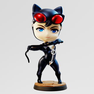 catwoman chibi anime fanart 3dprint impression fille 3d figure objets collection Jeu stl action personnage merveille dc bande dessinée 3d print model - Mito3D