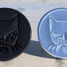 catwoman coaster pair game idealab drinkcoaster 3d print model - Mito3D