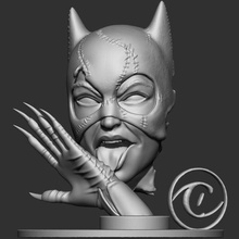 catwoman moderno scultura 3d print model - Mito3D