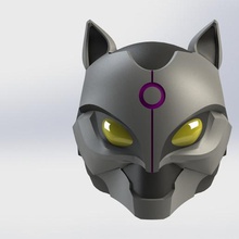 catwoman motorcycle helmet inspired xm studios fashion dc comics cosplay costume mask batman 3d print model - Mito3D