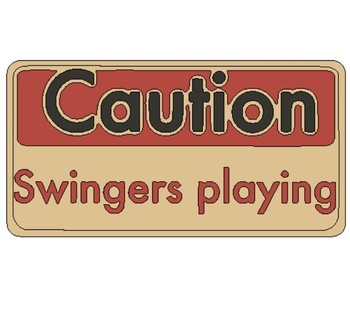 Cuidado swingers jogando placa swinger sw dedos clube festa 3d print model - Mito3D