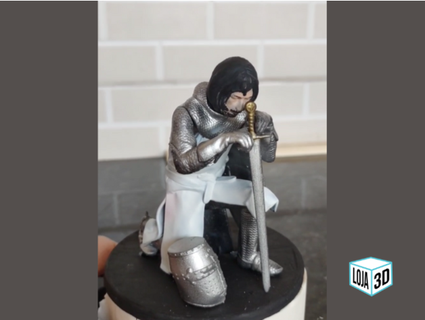 cavaleiro templ rio azione figura 3d print model - Mito3D