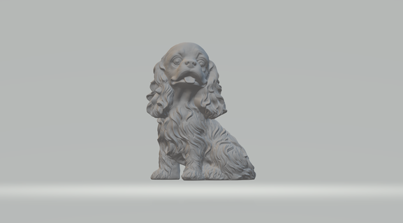 cavaliere re charles spaniel 3d Stampa modello cane animale domestico stampabile miniature figurine arte sculture 3d print model - Mito3D