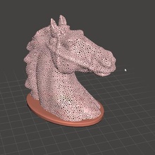cavalo voronoi cavallo animale art arte domestico lampade luminarias 3d print model - Mito3D