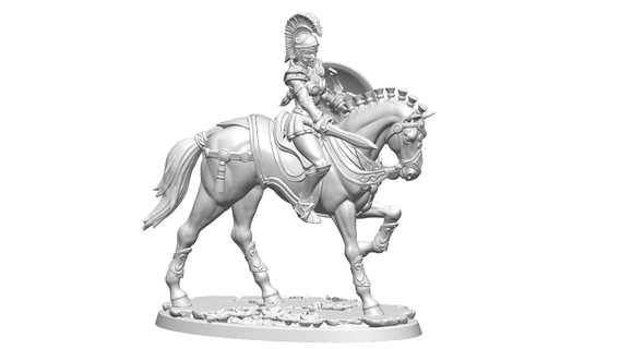 cavalry sculpture miniature soldier character mannequin woman lady dancer girl angel figure pose vr meta metaverse ar mr 3d print model - Mito3D