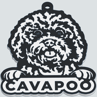 cavapoo keychain stl dog race 3d printing detailed design exceptional quality love animals canine charm furry companion accessory passion pets admiration dogs sweetness cavapo lovers 3d print model - Mito3D