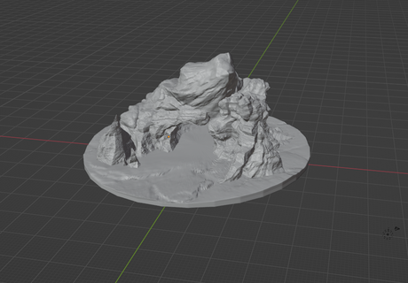 Höhle Spiel Biom Skulptur Berg Felsen Zahl Rolle Stein 3d print model - Mito3D