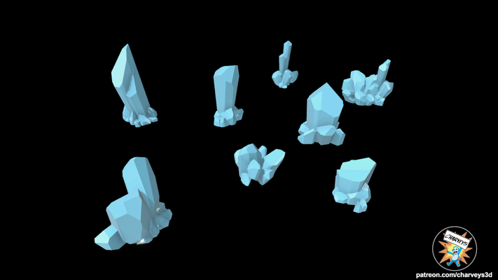 cave crystals scatter terrain game scenery tabletop openlock dwarven forge d&d dnd dungeons dragonswar game wargame mini wizkids 3d print model - Mito3D
