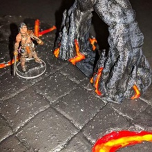 cave entrance - 28mm gaming game games tabletop rpg 3d print model - Mito3D