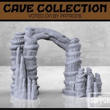 cave entrance - version 2 tabletop scatter terrain game toy rpg miniature mini gaming fantasy dungeons dragons dnd collection caverns 3d print model - Mito3D