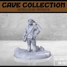 cave gnome miner - version 1 tabletop miniature game toy rpg mini humanoid human gaming fantasy dwarf dungeons dragons dnd collection 3d print model - Mito3D