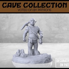 cave gnome miner - version 2 tabletop miniature game toy wargaming rpg humanoid human gaming fantasy dwarf dungeons dragons dnd collection 3d print model - Mito3D