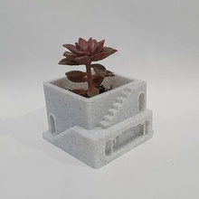 cave painting indoor planter decoration table 3d print model - Mito3D