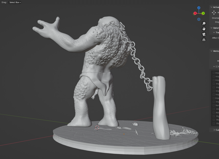 cave troll lord rings 3d print model 3d print model - Mito3D
