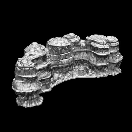 mağara kavisli duvar mağaralar zindan d sığınak karanlık 3D print model - Mito3D