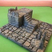 cavern stairs openforge 20 compatible game dwarvenforge dungeons dragons tabletop rpg tabletoprpg wargamingterrain wargaming terrain d&d dungeonsanddragons tiles dungeon dungeontiles pathfinder dnd 3d print model - Mito3D
