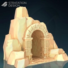 caverne fantaisie rpg marteau guerre jeu plateau table décor donjon dnd éclaireur 3d print model - Mito3D