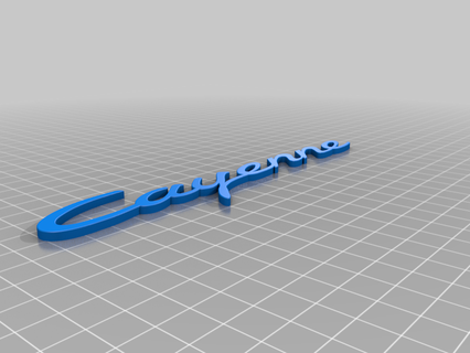 peperoncino Cayenna logo portachiavi porsche arte 3d print model - Mito3D