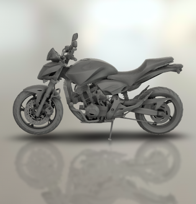 cb600f frelon cb600 moto bicyclette moteur vélo two wheeled véhicule motard sport turbo roadster hachoir 3d print model - Mito3D