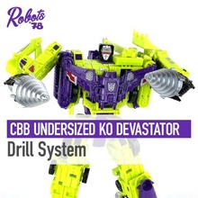 cbb ko devastator drill game combiner constructicon constructicons drills transformers upgrade kit wars cool brave coolchange cw 3d print model - Mito3D