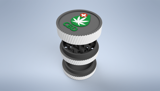 cbd weed grinder smokers smoking smoke joint crusher tool gadget 420 420weed grinders 3d print model - Mito3D