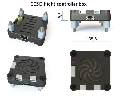 cc3d flight controller box cc3d cc3d box cc3d cover cc3d controller  3d print model - Mito3D
