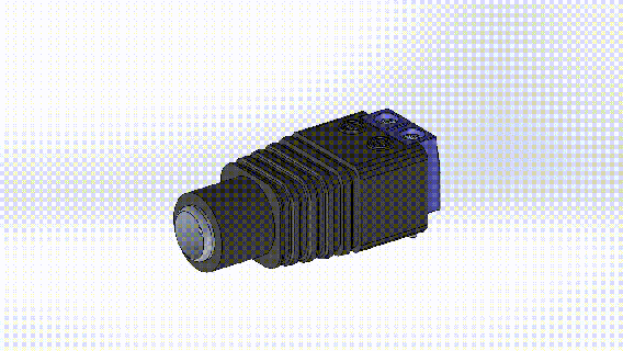 cctv fêmea dc adaptador conector tomada macaco 3d print model - Mito3D
