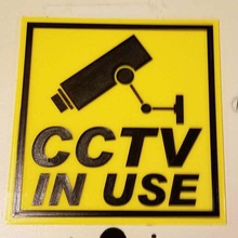 cctv signage art signs logos sign 3d print model - Mito3D