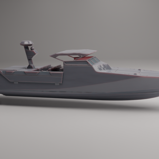 ccv military speed boat hull waterline 3D print model - Mito3D