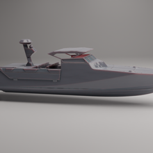 ccv military speed boat hull waterline 3d print model - Mito3D