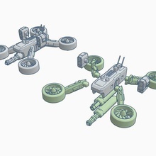 cd 01 combattere drone gioco 6mm Battletechnology battletech 3d print model - Mito3D