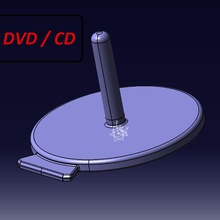cd dvd support home arrangement hut classification useful 3d print model - Mito3D