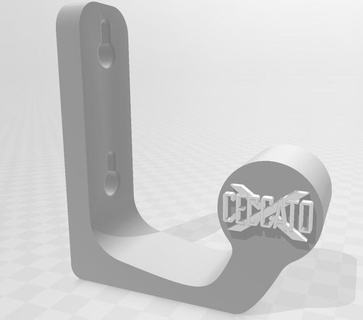 ceccato helmet holder support wall moor 3d print model - Mito3D