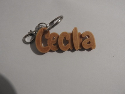 cecilia key ring door 3d print model - Mito3D