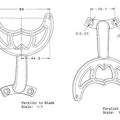 ventilador de techo hoja soporte casa pieza repuesto piezas 3D print model - Mito3D