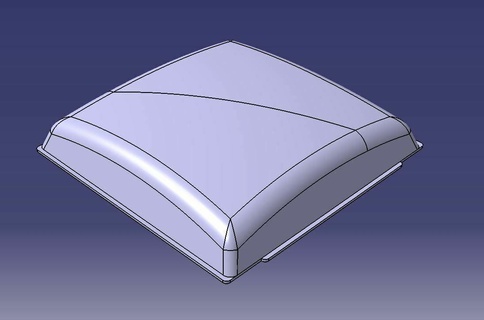 ceiling lamp cover hood motorhome light 3d print model - Mito3D