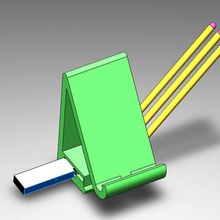 oficina de cel celular titular portausb sostenedor la pluma moda las plumas lápiz 3d print model - Mito3D