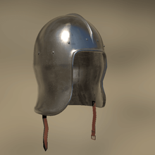 celata capacete jogo medieval nórdicos leme de ativos preparado para o pbr baixa contagem polígonos viking 3d print model - Mito3D