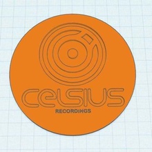 celsius registrazioni logo coaster art segni loghi drum & bass 3d print model - Mito3D