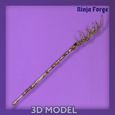 célébrants nervure râteau jeu sorcier magie personnel l'assistant mage main bague albinaurique pierre scintillante arme 3d print model - Mito3D