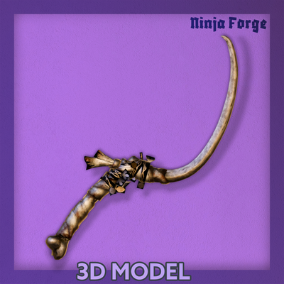 célébrants faucille jeu sorcier magie personnel l'assistant mage main bague albinaurique pierre scintillante arme 3d print model - Mito3D