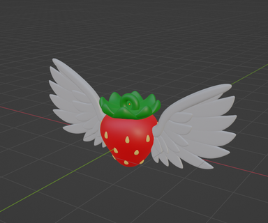 celeste strawberry game collectible indie fruit charm 3d print model - Mito3D