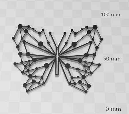 himmlisch schmetterling mauer kunst wandkunst dekoration dekor dekorativ konstellation sterne star geometrisch punkte künstlerisch 3d print model - Mito3D