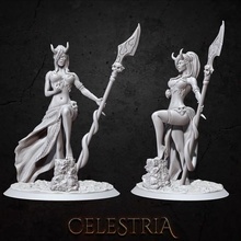 Celestria iblis Tiefling saçma masaüstü oyun karanlık yeraltı dünyası iğnelemek seksi şeytan iblisler 3d print model - Mito3D