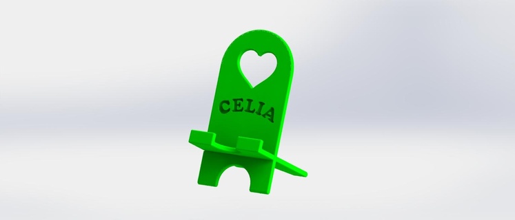 celia soutien maman mère mobile cellulaire téléphone table cadeau journée l'amour Nom 3d print model - Mito3D